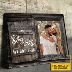 You & Me - Upload Image. Personalized Horizontal Canvas