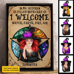 I Welcome Water. Earth. Fire And Air - Personalized Vertical Poster. Halloween Ideas.