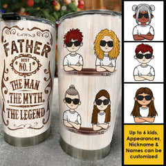 Best Number One Grandpa. The Man. The Myth. The Legend - Gift For Dad. Grandpa - Personalized Tumbler