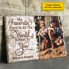 Next To You - Upload Image. Personalized Horizontal Canvas