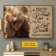 Till Our Last Breath - Personalized Horizontal Poster - Upload Image. Gift For Couples. Husband Wife