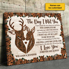 You Make Me A Better Person - Personalized Horizontal Canvas - Gift For Couples. Husband Wife
