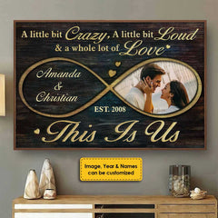 A Whole Lot Of Love - Personalized Horizontal Poster - Upload Image. Gift For Couples. Husband Wife