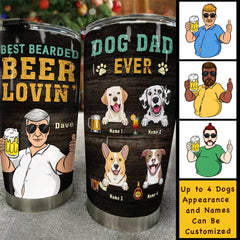 Best Bearded Beer Lovin' - Gift For Dad. Personalized Tumbler
