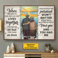 The End Of Our Lives - Personalized Horizontal Poster - Gift For Couples. Husband Wife