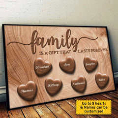 Family Is Forever - Personalized Horizontal Poster - Gift For Couples. Husband Wife
