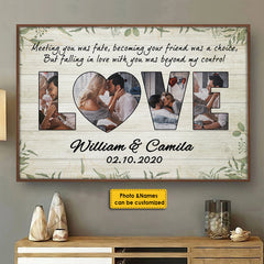 Falling In Love With You Was Beyond My Control - Upload Image. Horizontal Poster