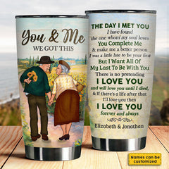 I Love You Forever And Always - Personalized Tumbler - Gift For Couples. Husband Wife