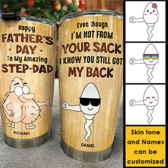 Happy Father's Day To My Amazing Step-Dad - Gift For Dad. Gift For Father's Day - Personalized Tumbler