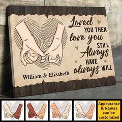 Always Have. Always Will - Personalized Horizontal Canvas - Gift For Couples. Husband Wife