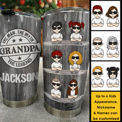 Grandpa. The Man. The Myth. The Legend - Gift For Dad. Grandpa - Personalized Tumbler