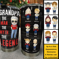 Dad Grandpa The Myth The Legend - Gift For Dad. Grandpa - Personalized Tumbler