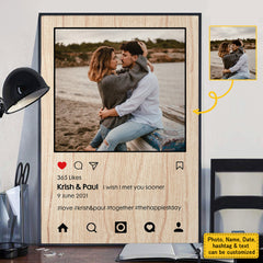 Instagram Style - Upload Image. Personalized Vertical Poster