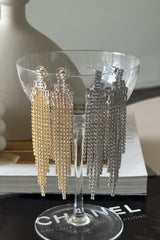 Serena Rhinestone Tassle Drop Studs