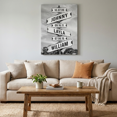 Where Love Never Ends - Family Personalized Custom Vertical Canvas - Gift For Family Members