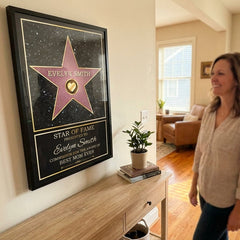 Star Of Fame. Best Mom. Best Dad Of The Year - Family Personalized Custom Vertical Poster - Mother's Day. Father's Day. Birthday Gift For Mom And Dad