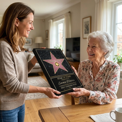 Dad Star Of Fame - Family Personalized Custom Vertical Canvas - Mother's Day. Father's Day Birthday Gifts For Mom. Dad