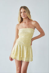 Nylah Drop Waist Sequin Mini Dress