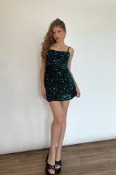 Tori Velvet Sequin Mini Dress