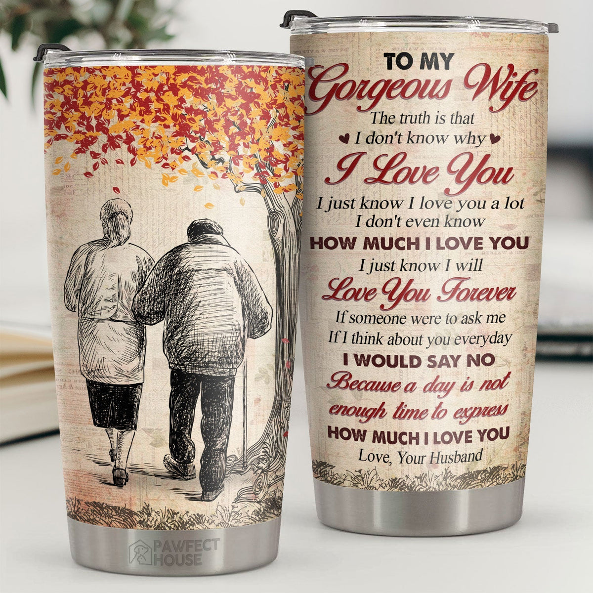 I Don't Know Why I Love You I Just Know I Love You A Lot - Tumbler - To My Wife. Gift For Wife. Anniversary. Engagement. Wedding. Marriage Gift