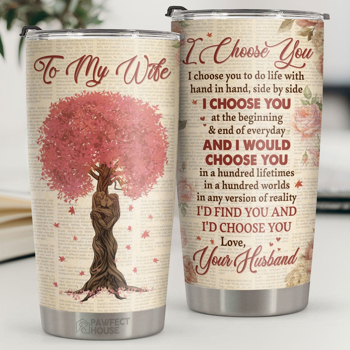 Every Love Story Is Beautiful But Ours Is My Favorite - Tumbler - Gift For Couples. Husband Wife