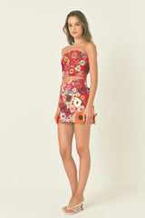 Floral Embroidered Skirt