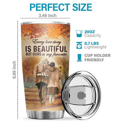 To My Wife I Choose You At The Beginning And End Of Everyday - Tumbler - To My Wife. Gift For Wife. Anniversary. Engagement. Wedding. Marriage Gift
