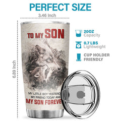 I May Not Carry You In My Arms But I Will Always Carry You In My Heart - Tumbler - To My Son. Gift For Son. Son Gift From Mom. Birthday Gift For Son