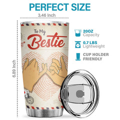 A Truly Great Friend Is Hard To Find You Are Irreplaceable - Tumbler - To My Bestie. Gift For Bestie. Best Friend. Sister. Birthday Gift For Bestie And Friend