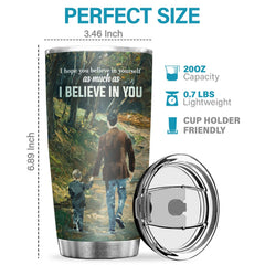 My Love Will Follow You Wherever You Go No Matter How Old You Are - Tumbler - To My Son. Gift For Son. Son Gift From Dad. Birthday Gift For Son