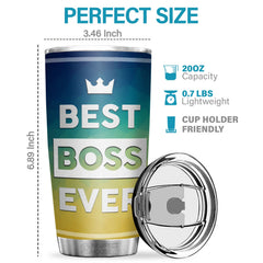 Best Boss Ever. My Favorite Employee Gave Me This Cup - Tumbler - Coworker. Office. Employee Appreciation. Farewell Gift. Work Friend. Colleagues Friendship