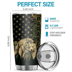 Husband Daddy Protector Hero - Tumbler - To My Dad. Gift For Dad. Dad Gift From Daughter And Son. Birthday Gift For Dad