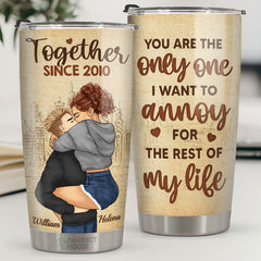 I'm Yours. No Returns Or Refunds - Couple Personalized Custom Tumbler - Gift For Husband Wife. Anniversary