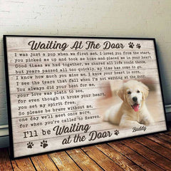 I Was Just A Pup When We First Met - Dog & Cat Personalized Custom Horizontal Poster - Upload Image. Gift For Pet Owners. Pet Lovers