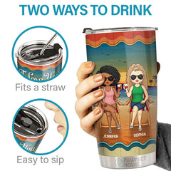 I Love You To The Beach And Back - Bestie Personalized Custom Tumbler - Gift For Best Friends. BFF. Sisters