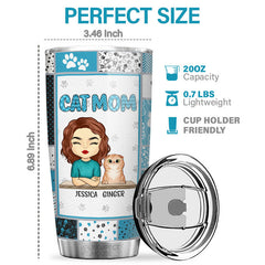 You Had Me At Meow - Cat Personalized Custom Tumbler -  Mother's Day. Birthday Gift For Pet Owners. Pet Lovers