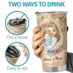 Our First Mother's Day Together - Family Personalized Custom Tumbler - Mother's Day. Birthday Gift For First Mom