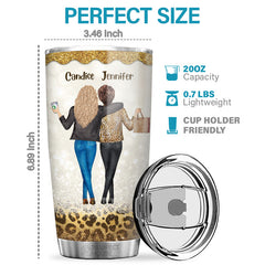 We're More Than Just Friends - Bestie Personalized Custom Tumbler - Gift For Best Friends. BFF. Sisters