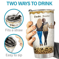 We're More Than Just Friends - Bestie Personalized Custom Tumbler - Gift For Best Friends. BFF. Sisters