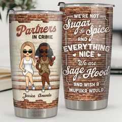 Like A Really Small Gang Partners In Crime - Bestie Personalized Custom Tumbler - Gift For Best Friends. BFF. Sisters