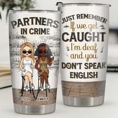 Partners In Crime - Bestie Personalized Custom Tumbler - Gift For Best Friends. BFF. Sisters