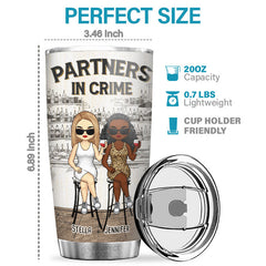 Partners In Crime - Bestie Personalized Custom Tumbler - Gift For Best Friends. BFF. Sisters
