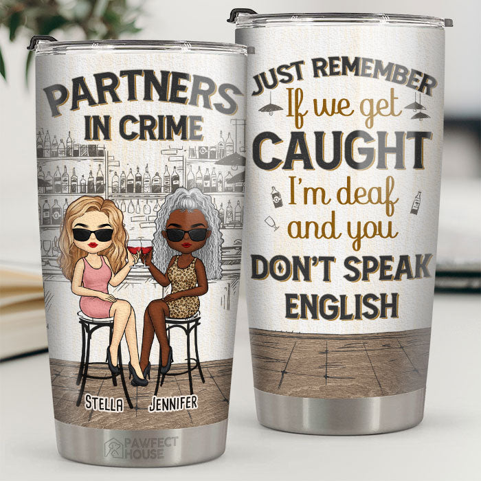 Tolerating Idiots & Keeping Each Other Sane - Bestie Personalized Custom Tumbler - Gift For Best Friends. BFF. Sisters