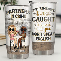 Tolerating Idiots & Keeping Each Other Sane - Bestie Personalized Custom Tumbler - Gift For Best Friends. BFF. Sisters