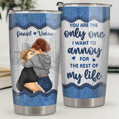 I Love You More The End I Win - Couple Personalized Custom Tumbler - Gift For Husband Wife. Anniversary