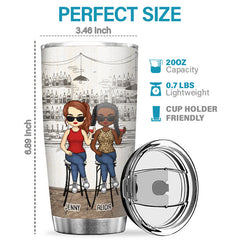 Friends May Come & Go. But Drunk Memories With Your Besties Last A Lifetime - Bestie Personalized Custom Tumbler - Gift For Best Friends. BFF. Sisters