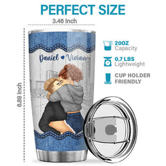 I Love You More The End I Win - Couple Personalized Custom Tumbler - Gift For Husband Wife. Anniversary