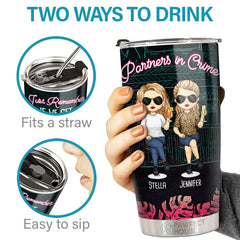 If We Get Caught. Here Is The Story - Bestie Personalized Custom Tumbler - Gift For Best Friends. BFF. Sisters