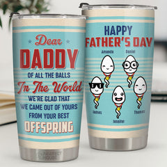 It Is Amazing To Be Your Kids - Family Personalized Custom Tumbler - Gift For Father's Day. Birthday Gift For Dad