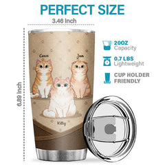My Cats Are The Reason I Wake Up Every Morning - Personalized Tumbler - Gift For Cat Lovers. Cat Owners. Cat Gift. Gift For Pet Lovers